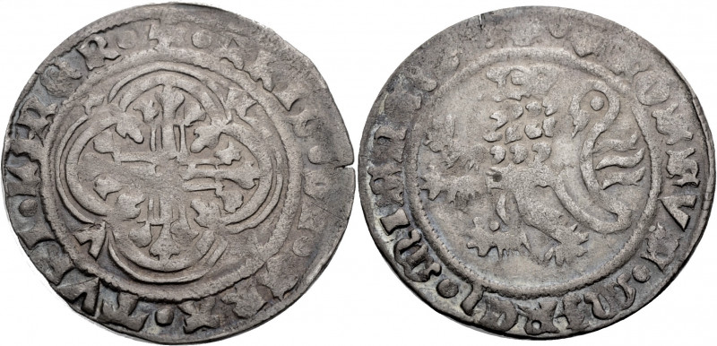 Sachsen/-Meissen. 
FRIEDRICH III., 1349-1381. Groschen o. J. (um 1380), Freiber...