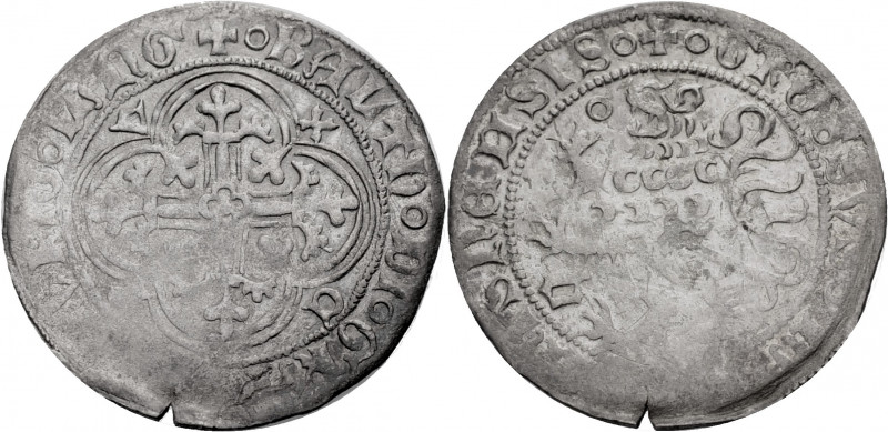 Sachsen/-Meissen. 
BALTHASAR, Landgraf von Thüringen 1369-1406. Fürstengroschen...