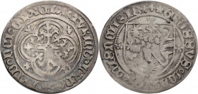 Sachsen/-Meissen. 
FRIEDRICH IV. (I.), 1381-1423 (-1428). 1381-1423 (-1428). Schildgroschen o. J., Freiberg. Blumenkreuz im Vierpass. Rv. Meissener S...