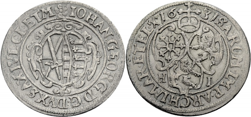 Sachsen/-Alb. Linie, Kurfürstentum nach 1547. 
JOHANN GEORG I., 1615-1656. Gros...