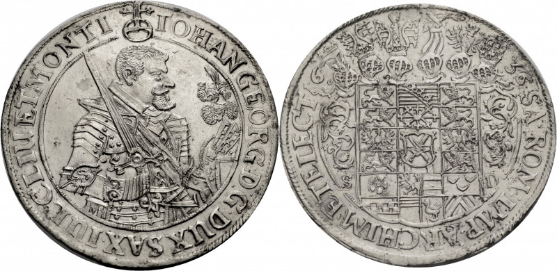 Sachsen/-Alb. Linie, Kurfürstentum nach 1547. 
JOHANN GEORG I., 1615-1656. Tale...