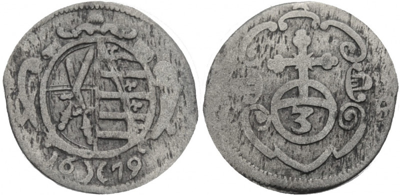 Sachsen/-Alb. Linie, Kurfürstentum nach 1547. 
JOHANN GEORG II., 1656-1680. 3 P...
