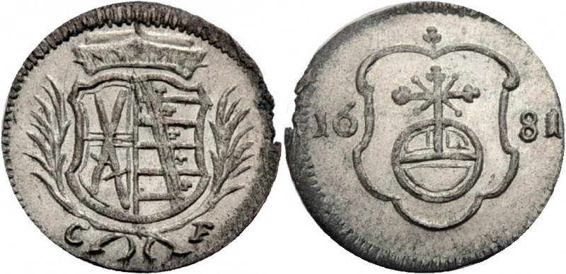Sachsen/-Alb. Linie, Kurfürstentum nach 1547. 
JOHANN GEORG III., 1680-1691. Pf...
