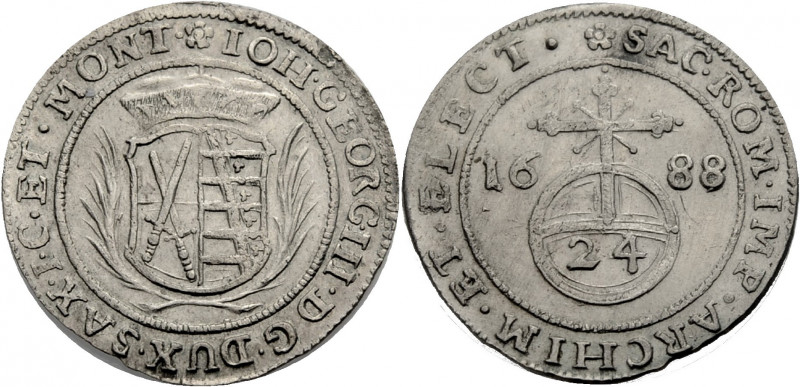 Sachsen/-Alb. Linie, Kurfürstentum nach 1547. 
JOHANN GEORG III., 1680-1691. 1/...