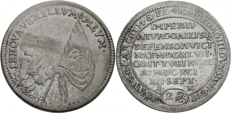 Sachsen/-Alb. Linie, Kurfürstentum nach 1547. 
JOHANN GEORG III., 1680-1691. Do...