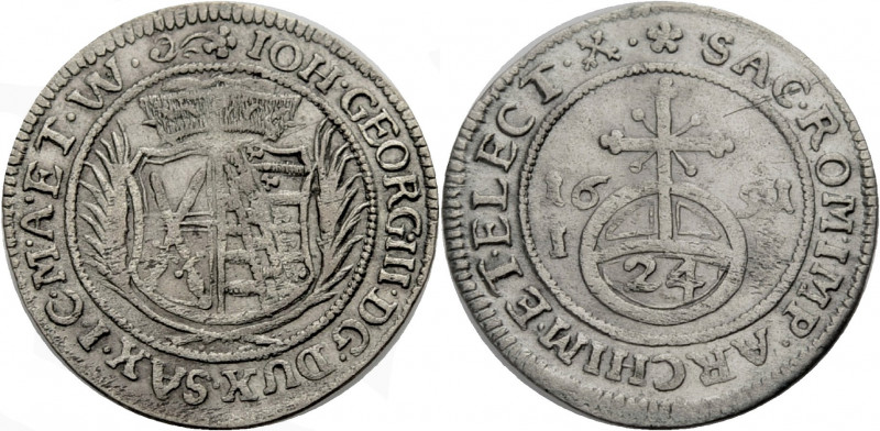 Sachsen/-Alb. Linie, Kurfürstentum nach 1547. 
JOHANN GEORG III., 1680-1691. 1/...