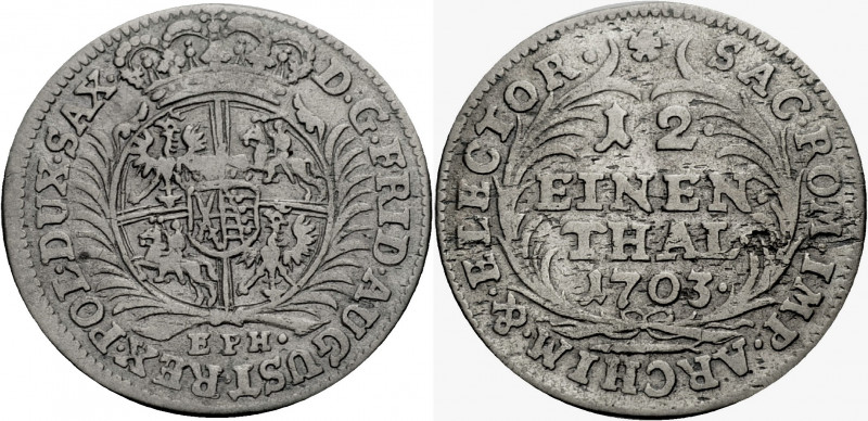 Sachsen/-Alb. Linie, Kurfürstentum nach 1547. 
FRIEDRICH AUGUST I., 1694-1733. ...