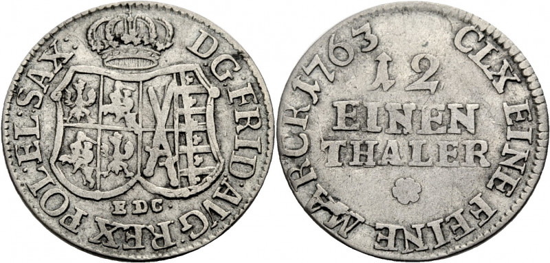Sachsen/-Alb. Linie, Kurfürstentum nach 1547. 
FRIEDRICH AUGUST II., 1733-1763....
