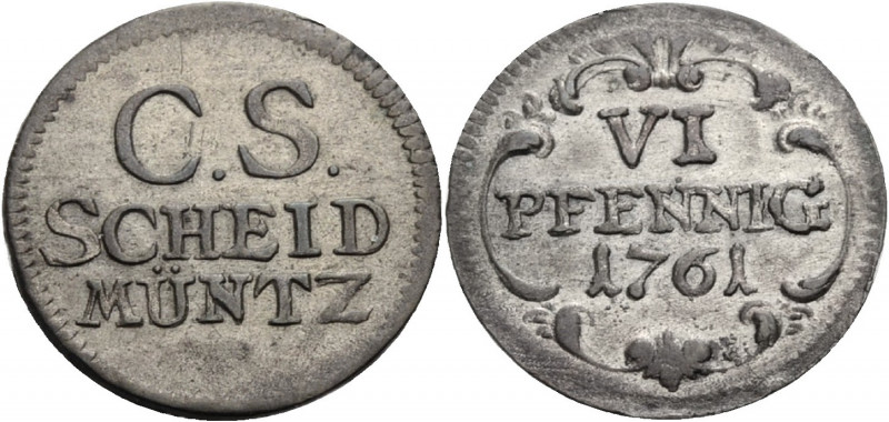 Sachsen/-Alb. Linie, Kurfürstentum nach 1547. 
FRIEDRICH AUGUST II., 1733-1763....