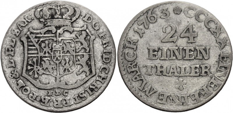 Sachsen/-Alb. Linie, Kurfürstentum nach 1547. 
FRIEDRICH CHRISTIAN, 1763 (5. Ok...