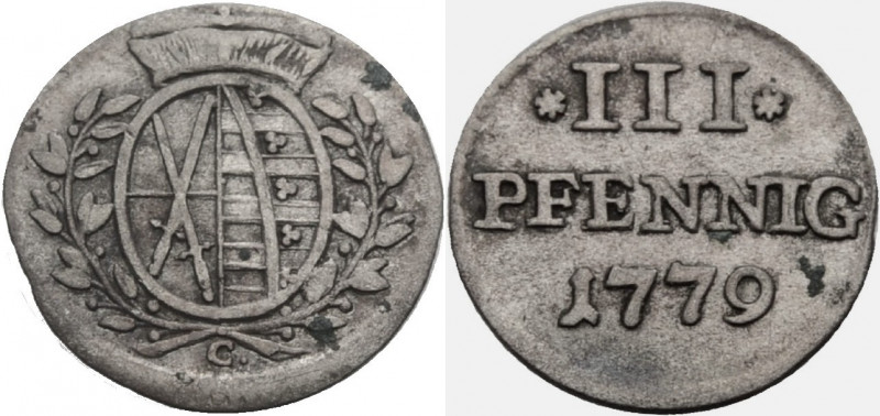 Sachsen/-Alb. Linie, Kurfürstentum nach 1547. 
FRIEDRICH AUGUST III., 1763-1806...