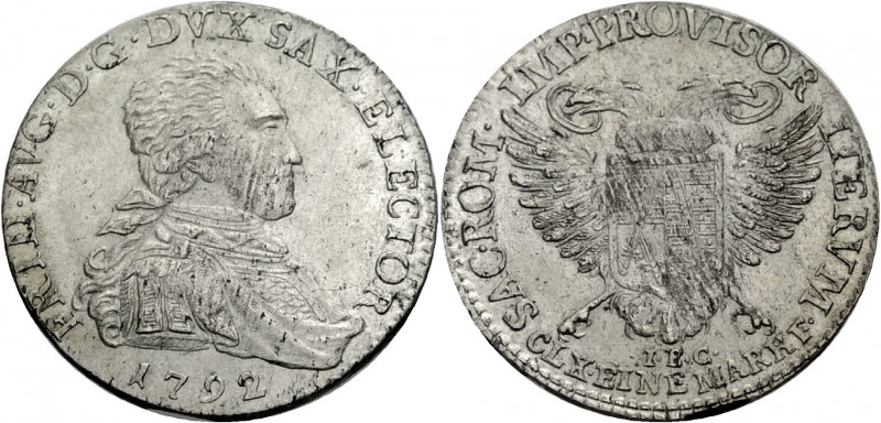 Sachsen/-Alb. Linie, Kurfürstentum nach 1547. 
FRIEDRICH AUGUST III., 1763-1806...