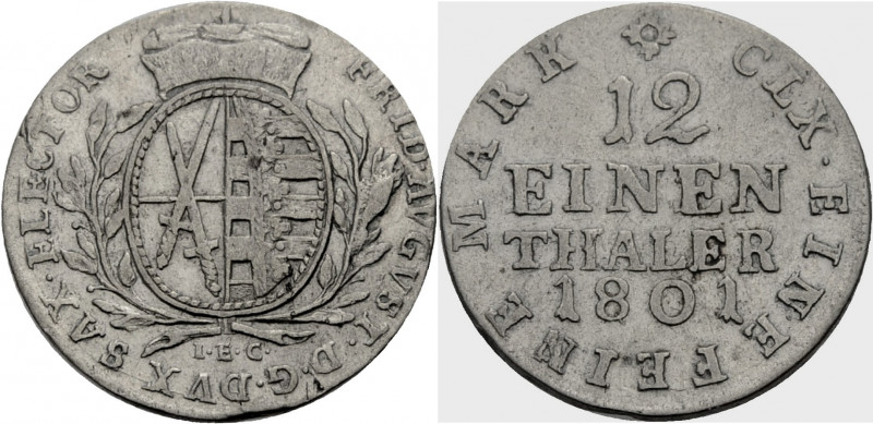 Sachsen/-Alb. Linie, Kurfürstentum nach 1547. 
FRIEDRICH AUGUST III., 1763-1806...