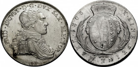 Sachsen/-Alb. Linie, Kurfürstentum nach 1547. 
FRIEDRICH AUGUST III., 1763-1806. Konventionstaler 1805, S.G.H., Dresden. Geharnischtes Brustbild n. r...