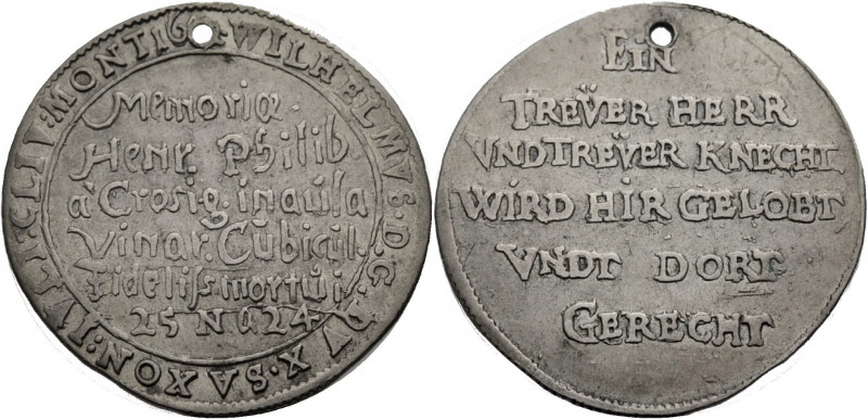 Sachsen/-Neu-Weimar(-Eisenach), Herzogtum. 
WILHELM, 1640-1662. Groschen 1642 a...