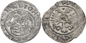 Sachsen/-Altenburg, Herzogtum. 
JOHANN PHILIPP, FRIEDRICH, JOHANN WILHELM und FRIEDRICH WILHELM II., 1603-1625. Kipper 12 Kreuzer o. J., Lucka. Engel...