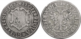 Schweizer Münzen und Medaillen. 
Schwyz. 
Örtli 1672. Wappen. Rv. Gekrönter Doppeladler. Wiel.&nbsp;75, DT&nbsp;1222a, HMZ&nbsp;2-791b. . 

Sehr s...