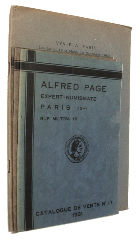 Auktionskataloge. 
PAGE, ALFRED, Paris. Auktion vom 18. 11. 1929. Coll. Madame ...