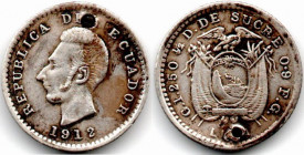 Ecuador 1/2 Decimo de Sucre 1912 Lima