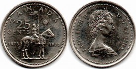 Canada 25 Centavos 1873-1973 Centenario de Confederacion