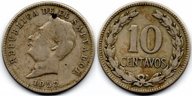El Salvador 10 Centavos 1952