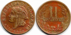 Colombia 2 Centavos 1810-1960 Conmemorativo
