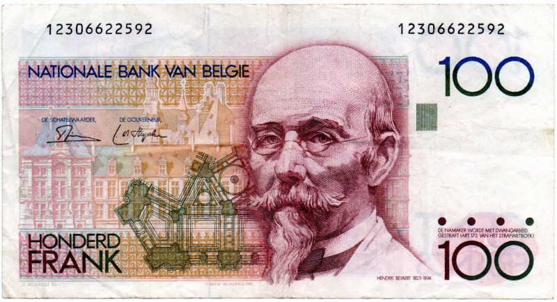 Belgica 100 Francs 1980s E:6.5