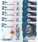 Colombia $2.000 Pesos BD (2021) 5 Pzs. RADARES