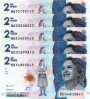 Colombia $2.000 Pesos BD (2021) 5 Pzs. RADARES