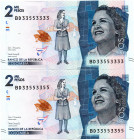 Colombia $2.000 Pesos BD (2021) 2 Pzs. SUPER PACHAS 33553355 y 33553333