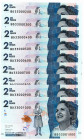 Colombia $2.000 Pesos BD (2021) 9 Pzs. #33000200,300,400,500,600,700,800,900,1000 con el Bi-Numeral