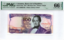 Colombia 100 Pesos 1977 P#418a 66 EPQ