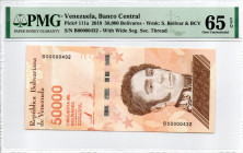 Venezuela 50.000 Bolivares 2019 P#111a TRES DIGITOS B000000432 65 EPQ