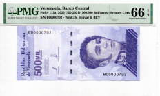 Venezuela 500.000 Bolivares 2021 P#113a TRES DIGITOS B000000702 66 EPQ