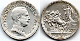 Italy 2 Lire 1917 R Roma Vittorio Emanuele III Rare Date