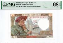 France 50 Francs 1940-42 WWII 68 EPQ PMG Finest Known
