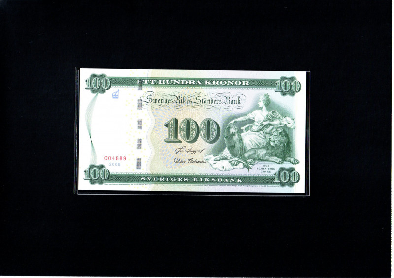 Sweden 100 Kronor Commemorative w/ Original Folder Limited 5000 Pcs. Very Rare