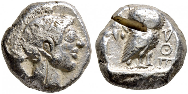 Attika. Athen. 
Tetradrachme der "Pre-Persian-Gruppe" ca. 480 v. Chr. Athenakop...