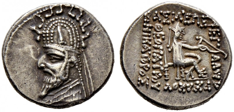 Persia. Arsakiden (Parther). 
Sinatrukes 77-70 v. Chr. Drachme. Sellw. 33/4. 4,...