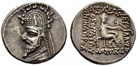 Persia. Arsakiden (Parther). 
Sinatrukes 77-70 v. Chr. Drachme. Sellw. 33/4. 4,12 g gutes sehr schön