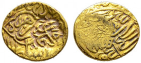 Safawiden in Persien. Ismail AH 907-930/AD 1501-1524. 
1/4 Mithqal -Herat-. Mit unbestimmtem Gegenstempel. 1,30 g sehr schön