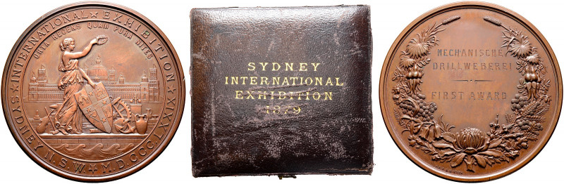 Australien. Victoria 1837-1901. 
Bronzene Prämienmedaille 1879 von J.S. und A.B...