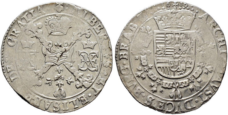 Belgien-Brabant. Albert und Isabella 1598-1621. 
Patagon 1616 -Brüssel-. Delm. ...