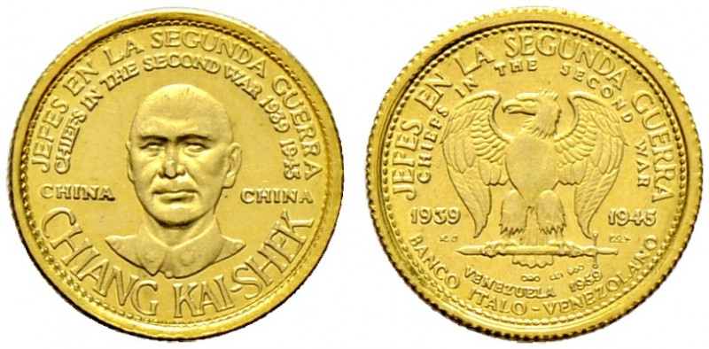 China-Republik. Erste Republik 1912-1949. 
Kleine Goldmedaille 1959 der Banco I...
