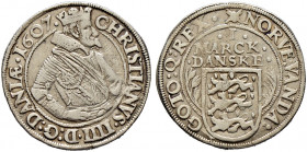Dänemark. Christian IV. 1588-1648. 
1 Mark 1607 -Kopenhagen-. Hede 93. sehr schön