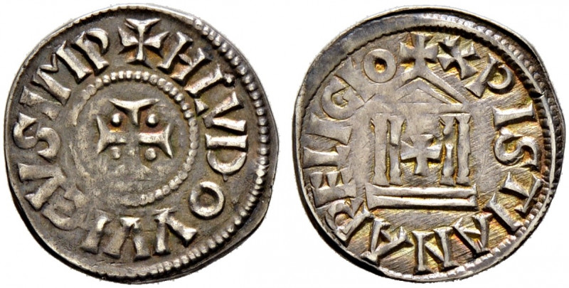 Frankreich-Karolinger. Ludwig der Fromme 814-840. 
Denar -unbestimmte Münzstätt...