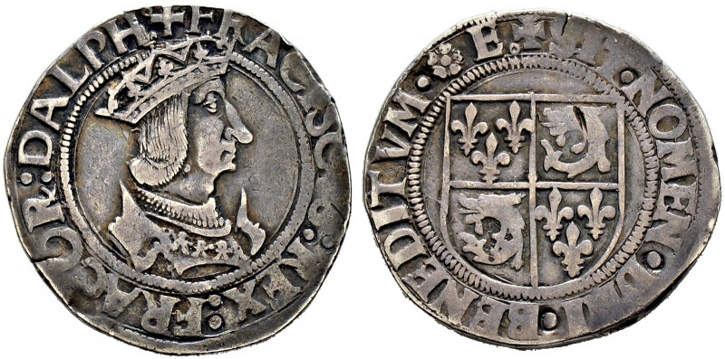 Frankreich-Königreich. Francois I. 1515-1547. 
Teston du Dauphiné o.J. -Grenobl...