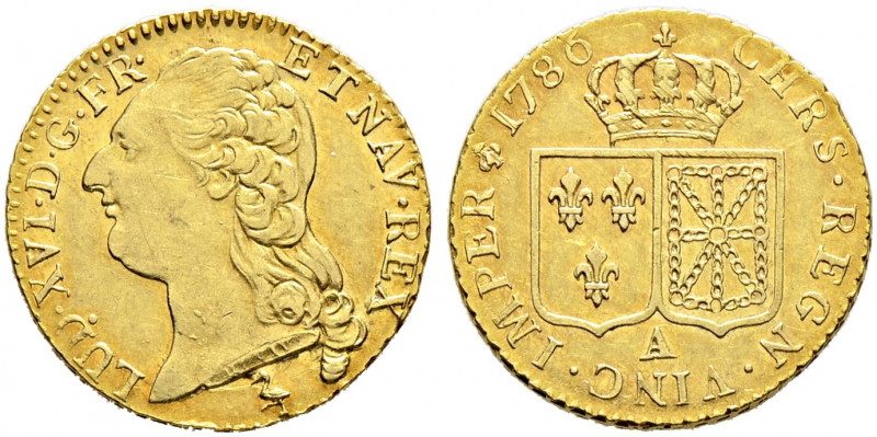 Frankreich-Königreich. Louis XVI. 1774-1793. 
Louis d'or au buste nu 1786 -Pari...