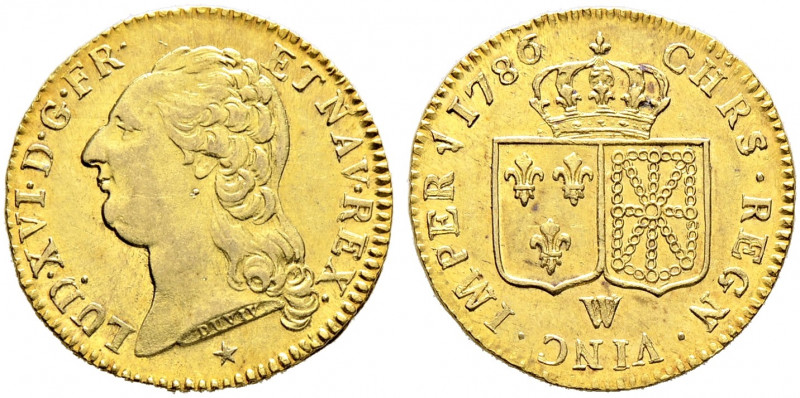 Frankreich-Königreich. Louis XVI. 1774-1793. 
Louis d'or au buste nu 1786 -Lill...