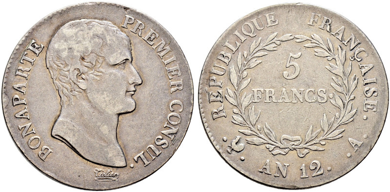Frankreich-Königreich. Bonaparte, 1. Konsul 1799-1804. 
5 Francs AN 12 (1803/04...